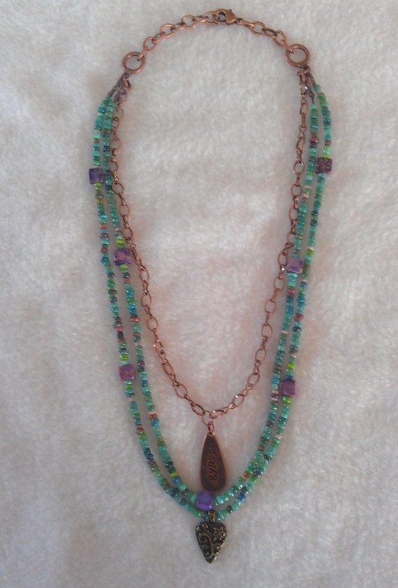 Gypsy Bohemian Necklace by JewelrybyTArch on Etsy