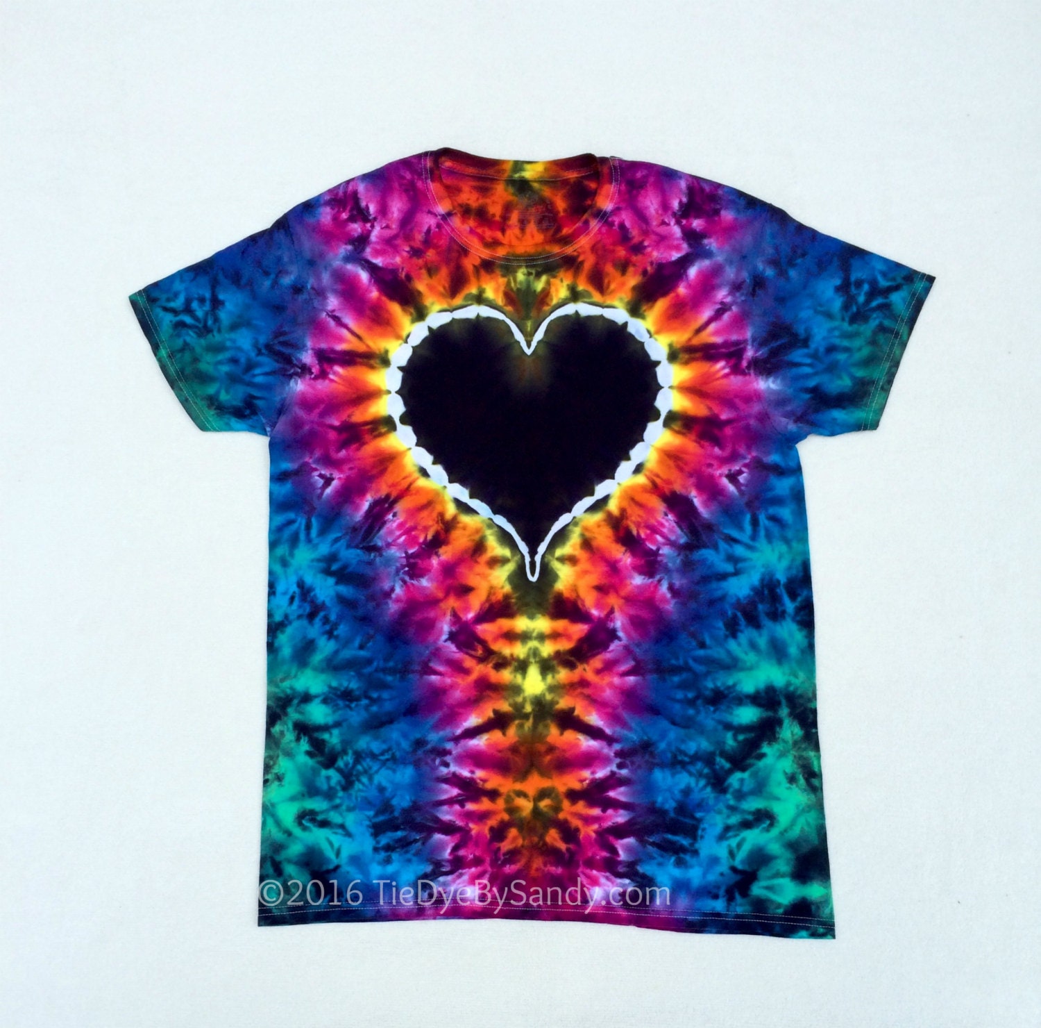 tie dye heart shirts