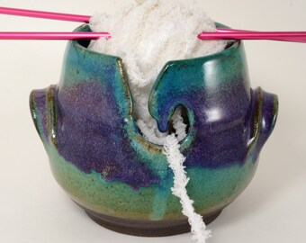 Yarn Bowl, handmade stoneware pottery,handmade ceramic yarn bowl, READY TO SHIP