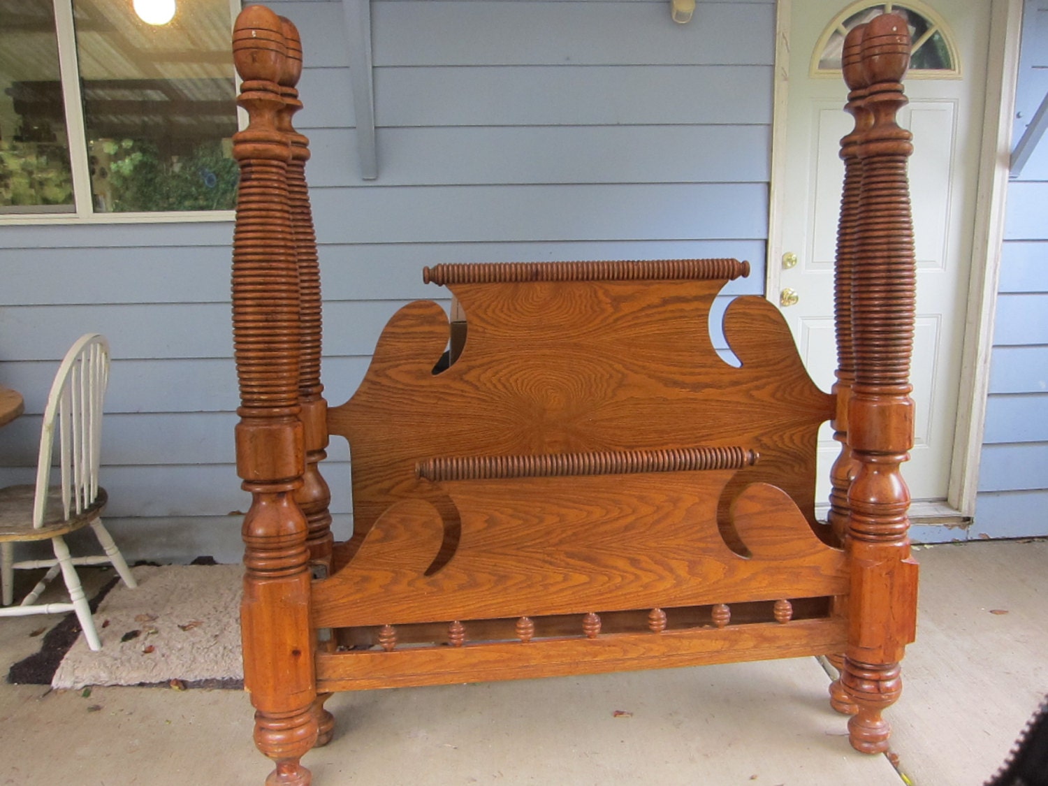 Vintage Pulaski 4 Poster Bed Headboard and Footboard Queen ...