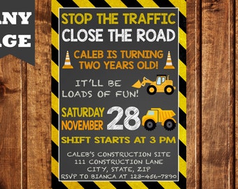 Construction Birthday Invitation, Construction Party, Construction Birthday, Construction Invitation, Boys Construction, Dump Truck, Truck