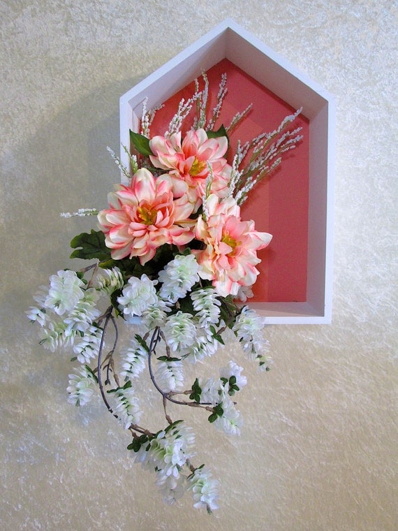 Silk Flower Arrangement in a Wall Decor Box by ... on Silk Floral Wall Arrangements id=47191