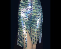Costume évasé O'Mer En Lin 100% - Bleu Glacé Tie And Dye, Taille Unique, Fait En Italie, Neuf Avec étiquettes