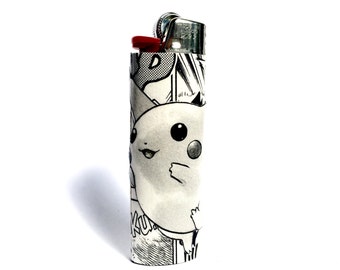 Pikachu Pokemon Comic Book Custom Bic Lighter