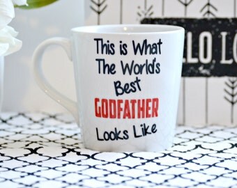 Godfather Mug, Godfather Gift, God Father Mug, Best God Father Gift, This is what the best God Father Looks Like,Personalized God Father Mug