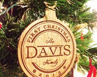 Gift for Wife, Personalized Christmas Ornament, Our First Christmas Ornaments Personalized, Newlywed Ornament, Just Married Ornament