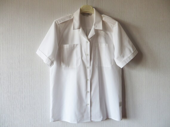White uniform shirts with epaulets canada store