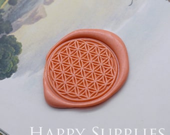 Buy 1 Get 1 Free - 1pcs The Flower of Life Pattern Gold Plated Wax Seal Stamp (WS372)