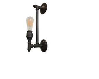Industrial Furniture - Wall Sconce - Light Fixture - Pipe Lamp - Wall Decor - Industrial Decor - light - steampunk furniture - edison bulb