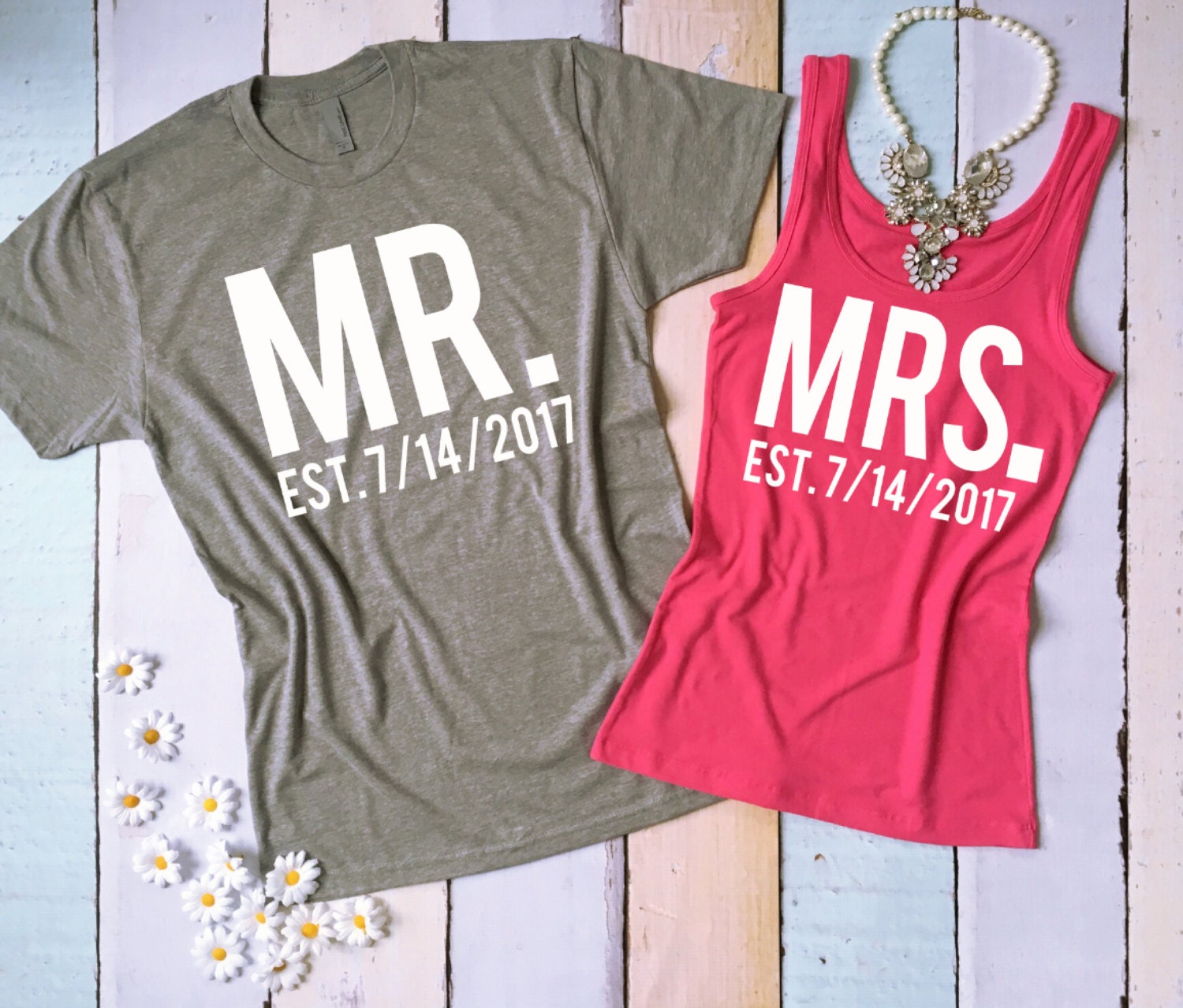 Mr And Mrs Couples Shirts Honeymoon Shirts Just Married