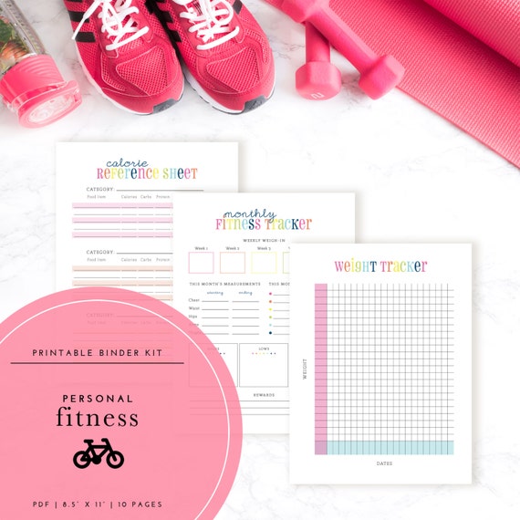 Weight Loss & Personal Fitness Binder Kit A Printable PDF