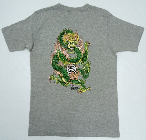 Stussy Shirt Mens Small Medium Vintage Stussy Dragon T Shirt