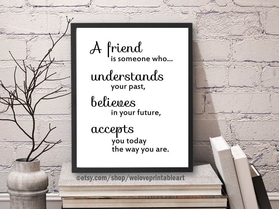Friendship Quote Best Gift Best Friend Decor Friendship