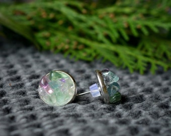 fake amethyst stud earrings