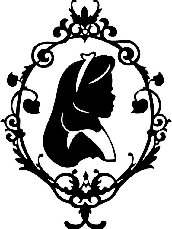Alice in Wonderland Alice Silhouette Vinyl Decal by AtrumDesignCo