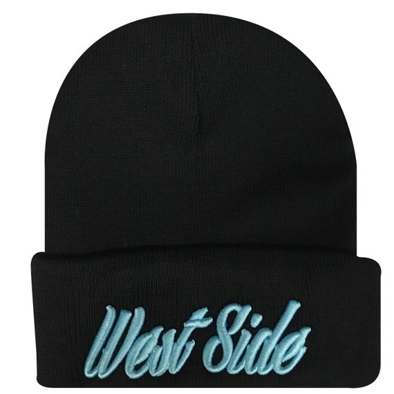 New West Side Embroidered Cuffed Beanie Skull Cap Hip Hop Hat