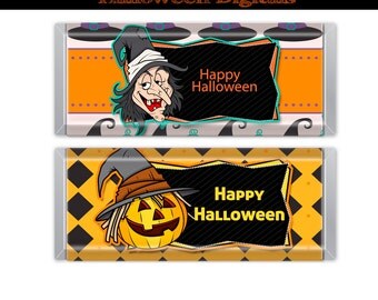 Halloween Hershey 1.5oz Candy Bar Wrapper Eyes printable