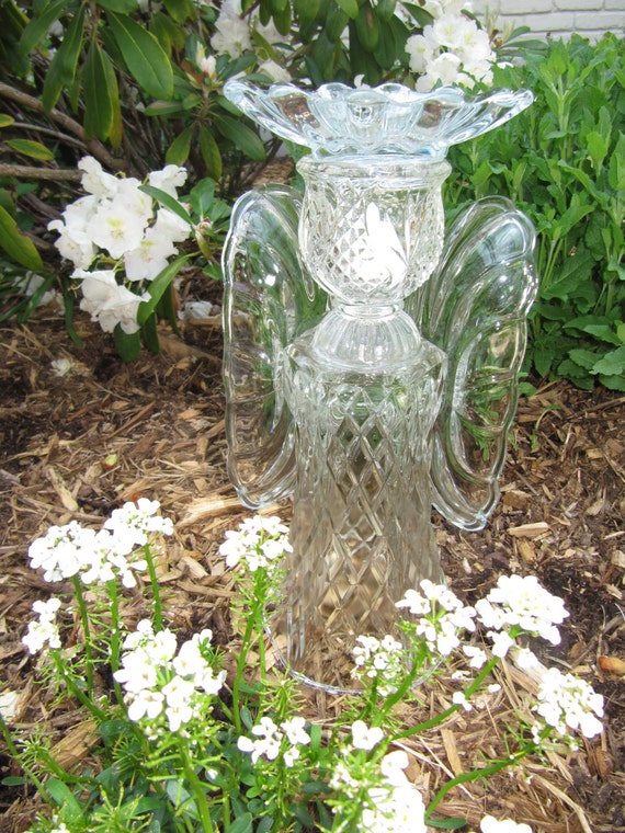 garden art glass angel glass angel angel by ADelicateTouch1