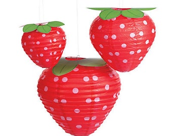 6/ Berry Berry Sweet Strawberry Birthday Party Lanterns /Strawberry Shortcake Party