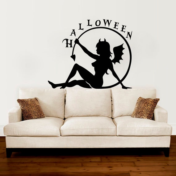Halloween Witch Wall Decals Decal Vinyl Sticker by CozyDecal