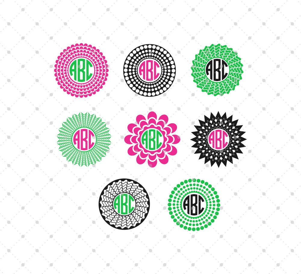 Download Circle Monogram Frame SVG Cut Files Cut files for Cricut Cut