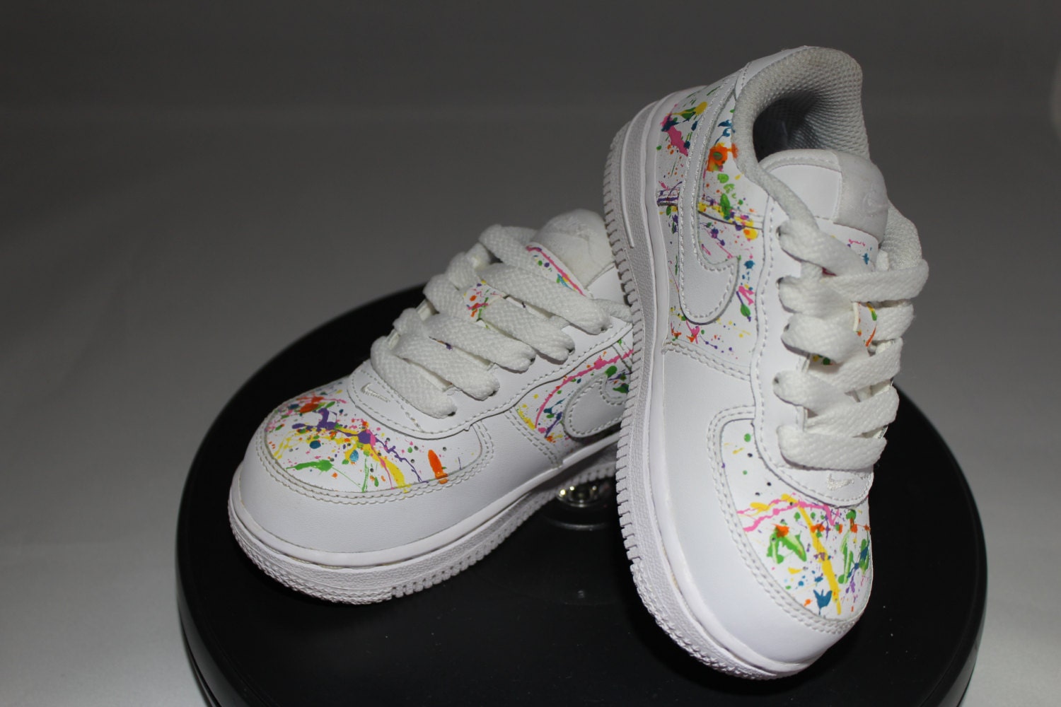 Custom Splatter Painted Air Force Ones Hand Painted Tennis