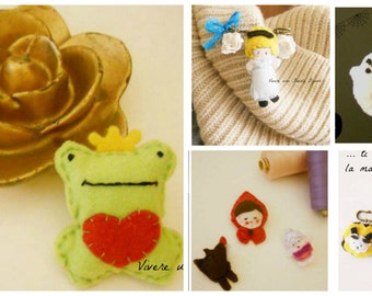 spilla feltro,felt brooch, Disney felt brooch, halloween felt broch, spilla in feltro favola Disney, spilla feltro rana,brooch frog felt