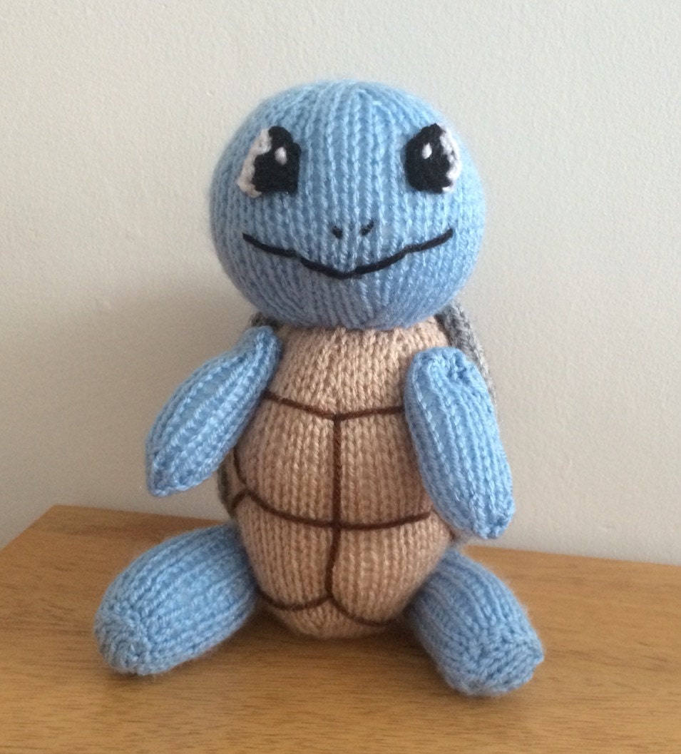Squirtle toy knitting pattern pokemon plushie animal knit