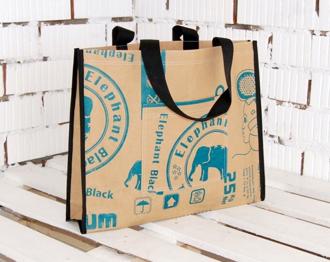 Bag for More, Medium Tote Bag, Beach Bag, Shopping Kraft Paper Bag, Eco Tote Bag, Lightweight Waterproof Tote Bag, Shopping Bag, Market