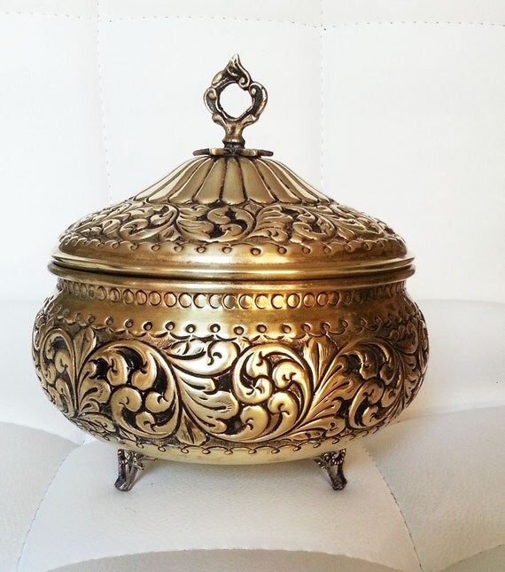 brass vase with a lid vintage ornate vase brass home