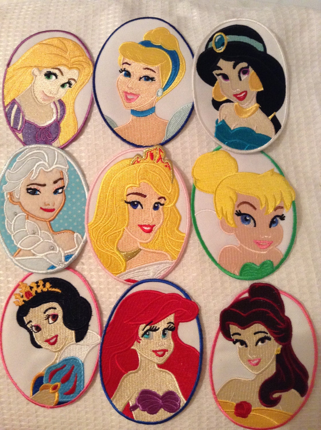 Disney Princess Oval Patch Embroidered Motif Appliques