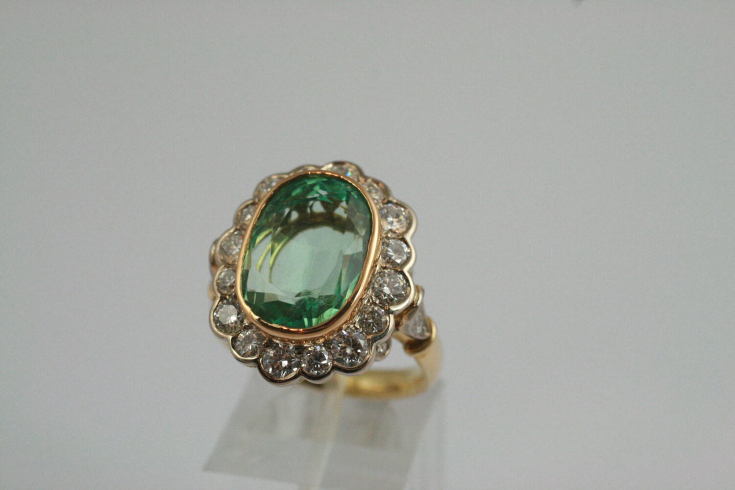 Ring Green Beryl Emerald Green Aquamarine