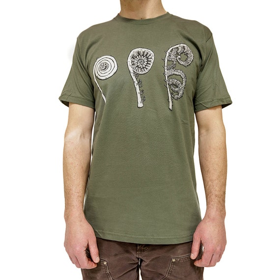 Fiddlehead shirt Fern tshirt plant shirt screenprint by NewDuds