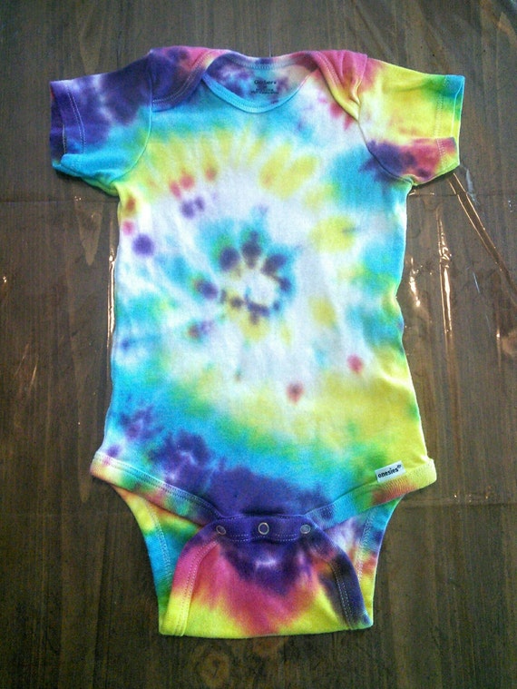 Colorful Swirl TieDye Baby Onesie Size 3T
