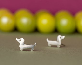 Dachshund Earrings Dachshund Studs Sterling silver Wiener Dog Earrings Kids Earrings Pet earrings Dog Earrings Dog Jewelry
