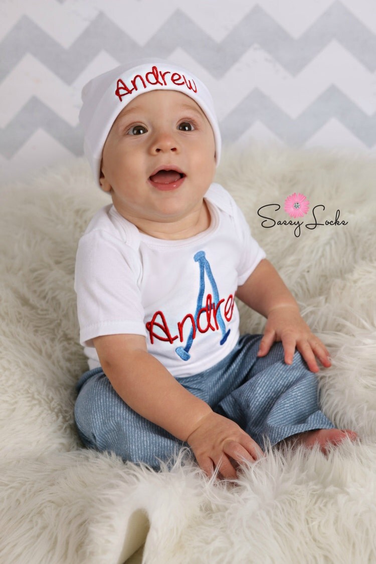 Personalized Baby Boy Clothes NewbornBoy take home by sassylocks