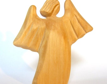 Angel, Wooden Angel, Guardian Angel, Wooden Sculpture, Wooden Art, Religious Statuary, Altar, Woodcarving, Carved Angel, Gift for Baptism