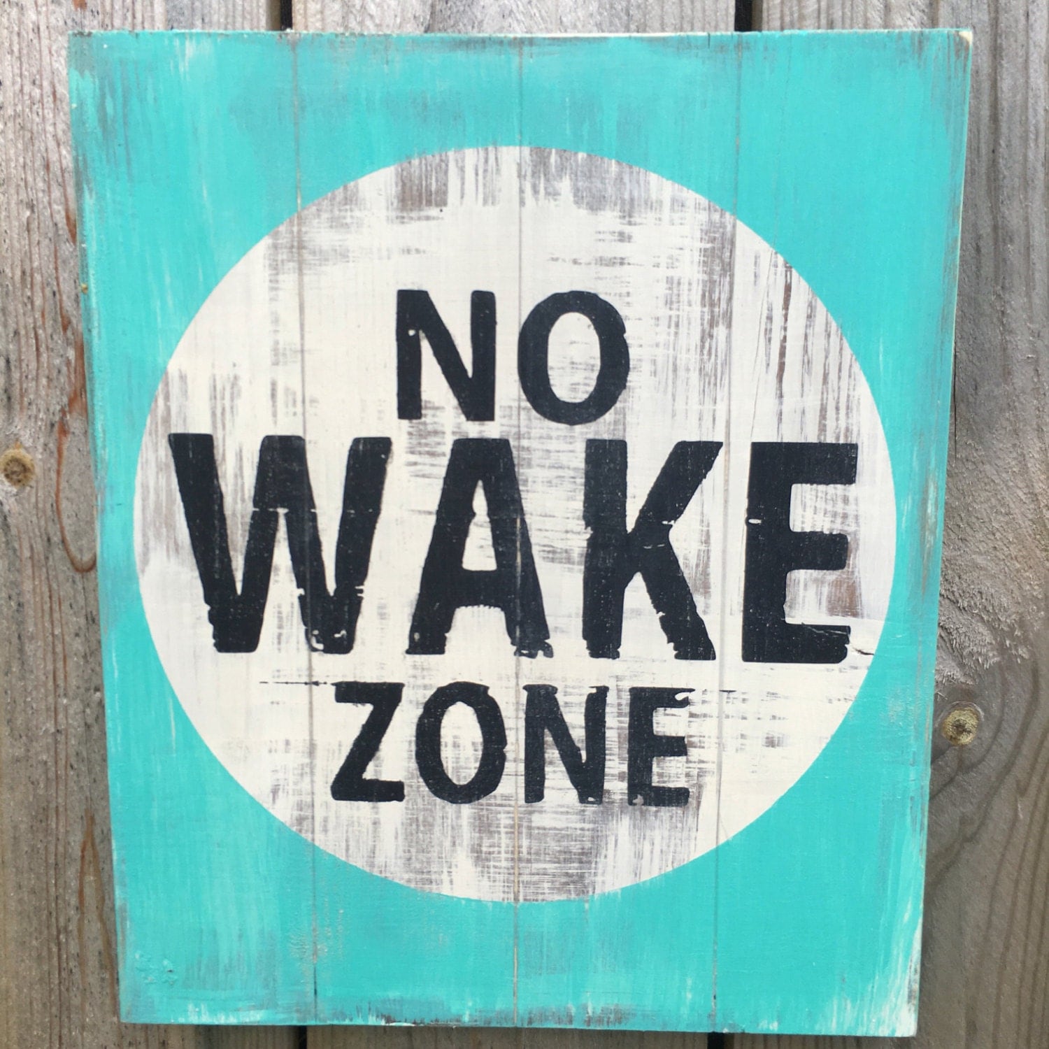 No Wake Zone Sign Wood No Wake Zone Sign No Wake Decor