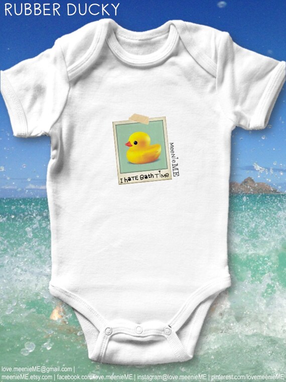 RUBBER DUCKY Customized Cotton Baby Onesie Romper