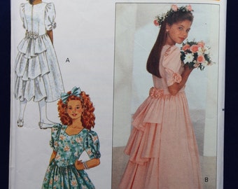 Sewing Pattern for a Girl's Bridesmaid's Dresses for Age 12 - Butterick 4529