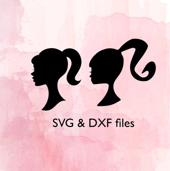 Barbie silhouette SVG DXF files Barbie head cricut by WorldDigi