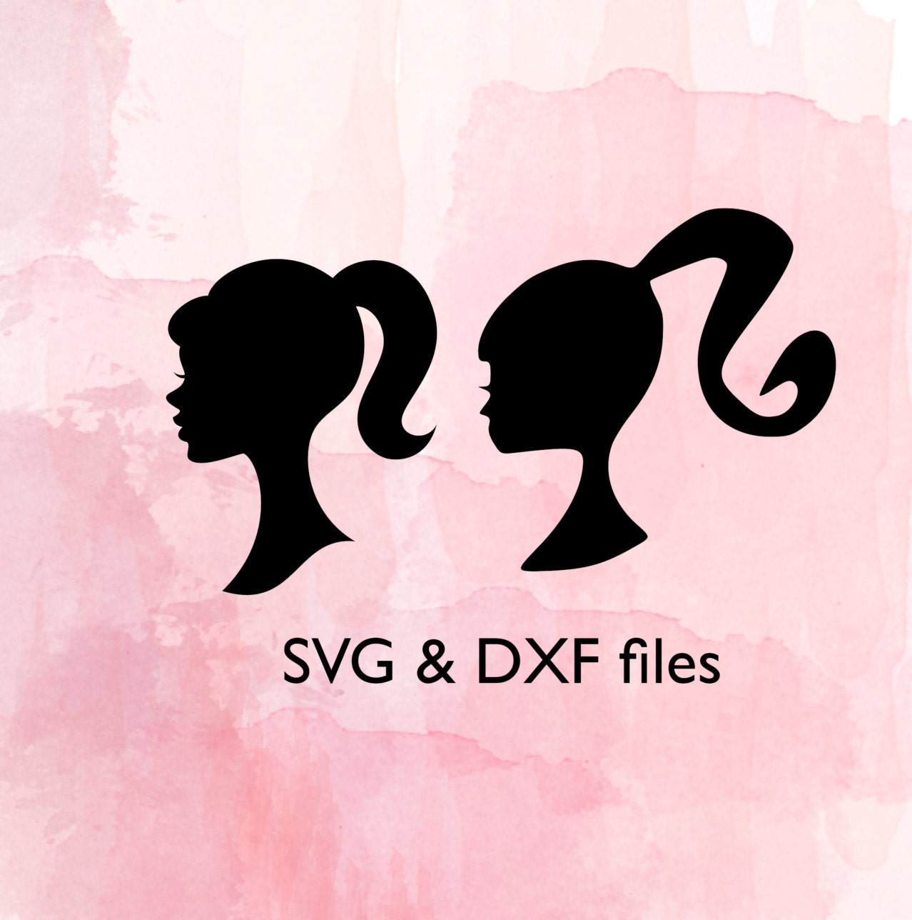 Download Barbie silhouette SVG DXF files Barbie head cricut by ...