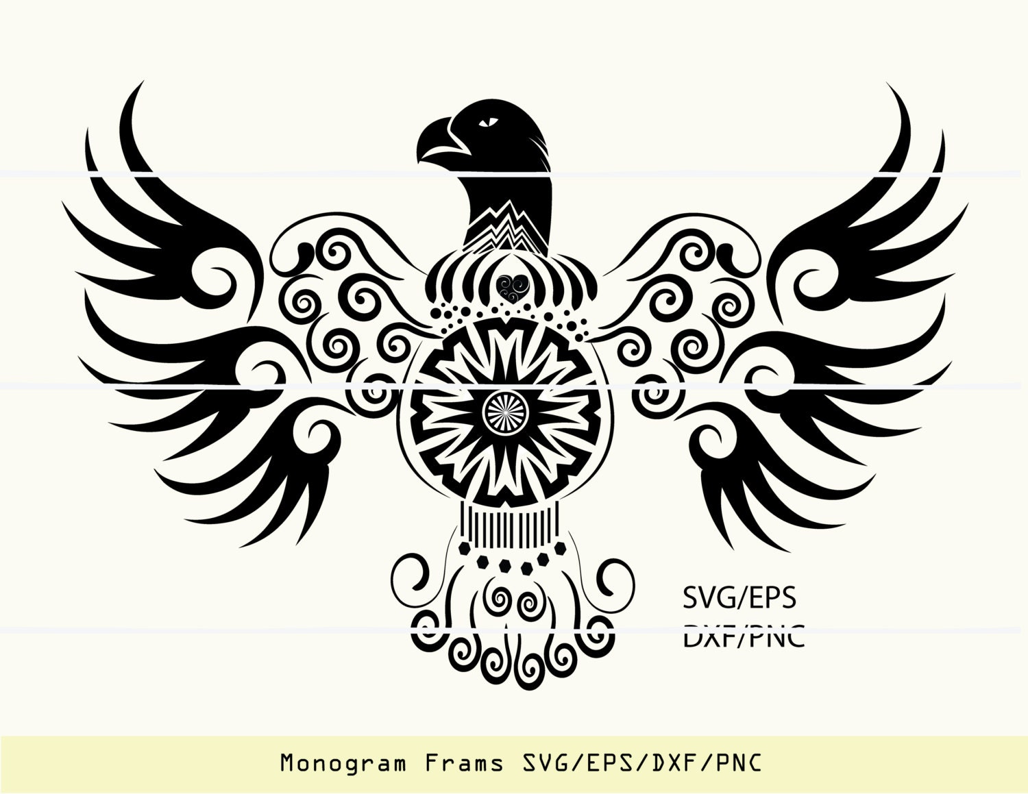 Download Eagle SVG Monogram Files Eagle DxF Cricut Eagle Vinyl ready
