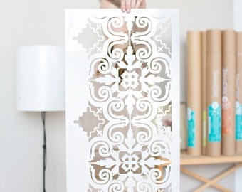 Porto Tile stencil - Moroccan Table Stencil pattern - Moorish tile stencil for DIY project - Reusable stencils - DIY home decor