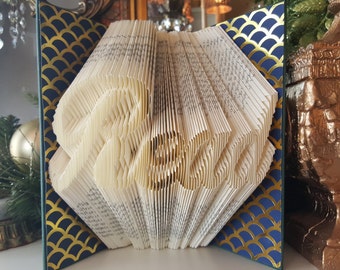 Read Folded book art, Home Decor, Gift Ideas, Friends & Coworkers, Book lover gift, Avid reader gift, Friend gift, Book gift, Love to Read