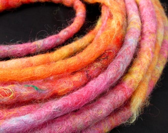 Felted dreads Double ended dreads Dreadlocks Wool dreads Natural dreadlocks Natural wool dreadlocks Hair accessories Weaving Felting