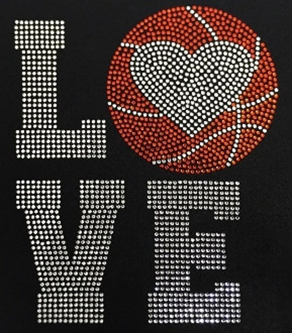 Love Basketball Heart by SNBlingBoutique on Etsy