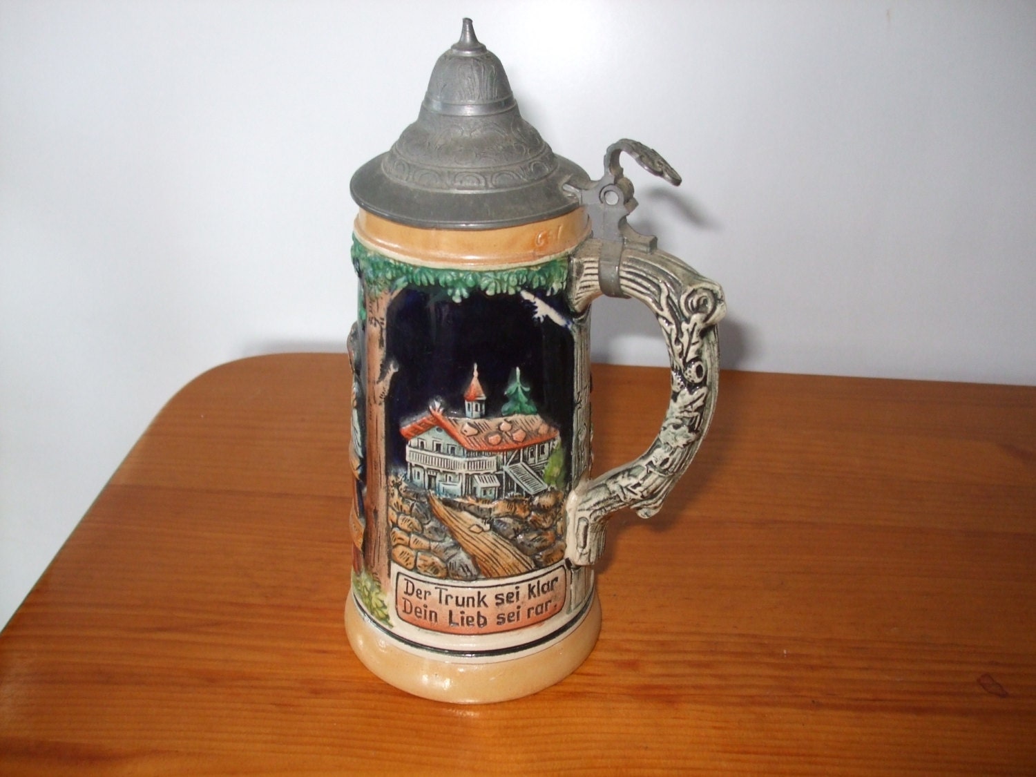 Western Germany Beer Stein with hinged by ColmenarCollectables