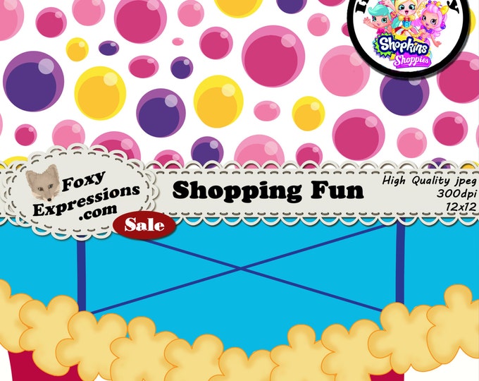 Shopping Fun inspired by Shopkins Shoppies. Includes Bubbleisha, Jessicake, Pam Cake, Pappa Mint, Popette, Rainbow Kate, Sara Sushi & more.