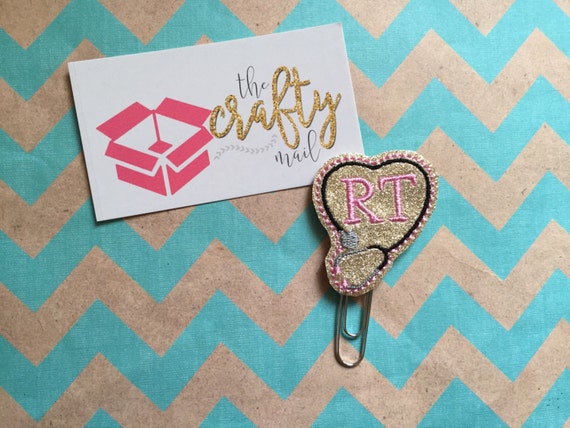RT/Respiratory Therapist/Stethoscope Paper Clip/Planner Clip/Bookmark.